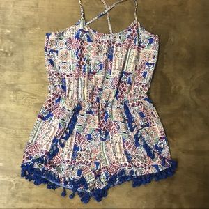 Floral retro romper